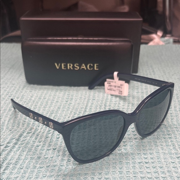 Versace Elegant Rock Icon Blue Sunglasses for Women - Picture 3 of 5